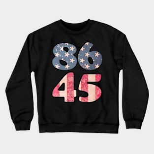 8645 Impeach President Trump American Flag Crewneck Sweatshirt